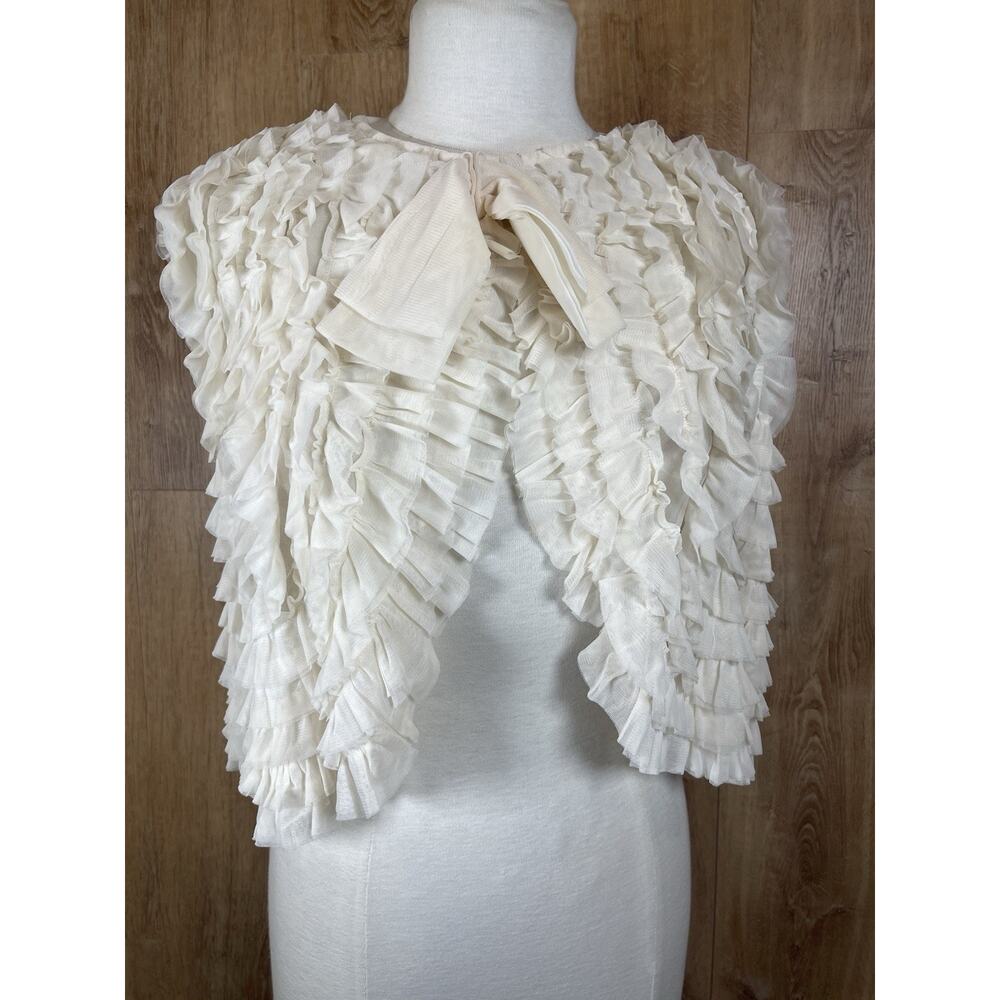 Rare Betsey Johnson Cupcake Tulle Sweetheart Ruffled Cape